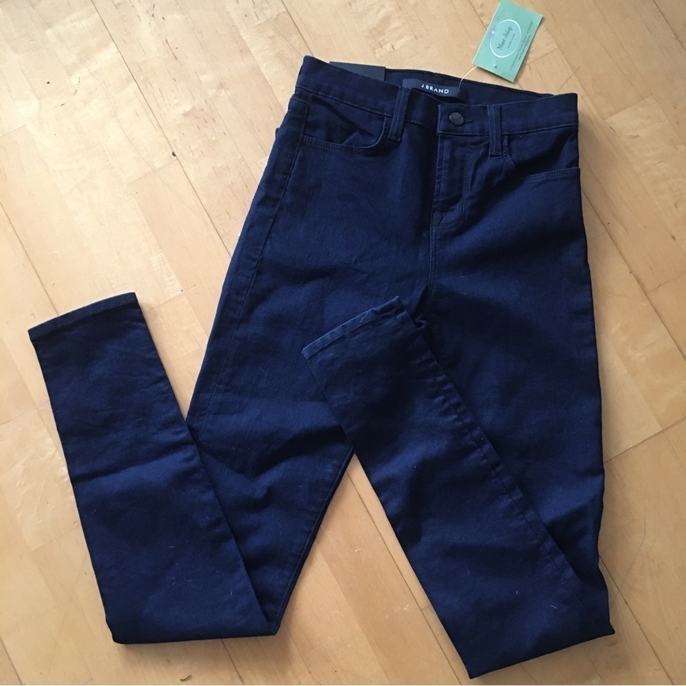 J Brand Maria High Rise, Skinny Leg Jeans, Lapis Blue, Size 24